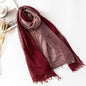 Autumn And Winter Leisure Style Simple Pure Cotton Scarf