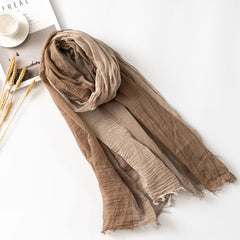 Autumn And Winter Leisure Style Simple Pure Cotton Scarf