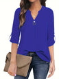 V-neck Shirt Long Sleeve With Cuff