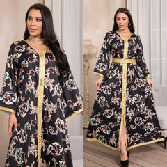 Printed Long Belt Dress Ramadan