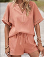 Women's Solid Color Loose Fit Casual 2-Piece