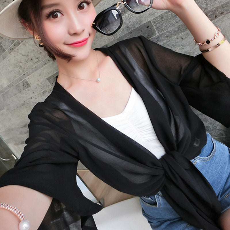 Chiffon Shirt Shawl All-match Sunscreen Air Conditioner