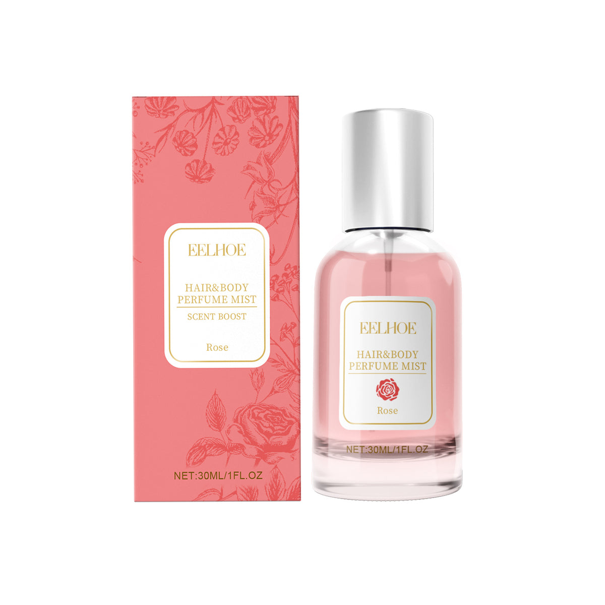 بخاخ ماء عطر EELHOE Rose Body Hair Eau De Parfum Spray منعش وأنيق مع رائحة عطرية ساحرة