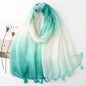 Gradient Scarf Travel Sun Protection Silk Scarf