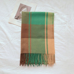 Artificial Cashmere Scarf Thickened Warm Tassel Shawl