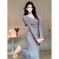 New Slim Fit Slimming Sheath Long Dress