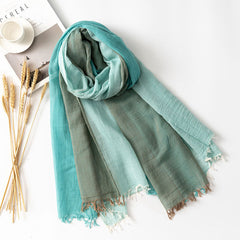 Autumn And Winter Leisure Style Simple Pure Cotton Scarf