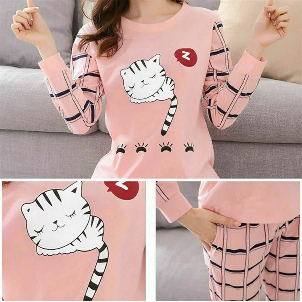 Kawaii Cartoon Ladies Womens Pyjamas