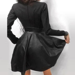 Fashion Dresses Women Lace Long Sleeve Zipper