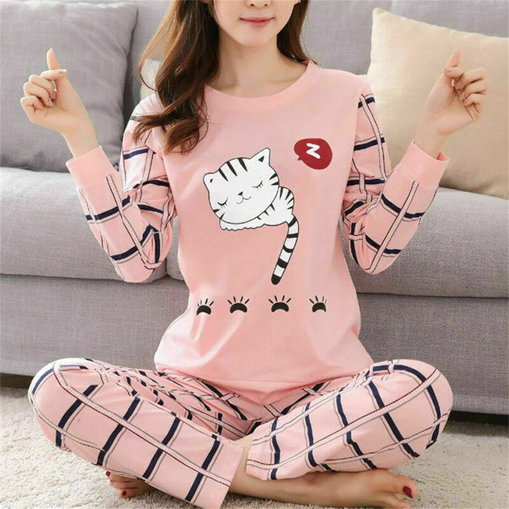 Kawaii Cartoon Ladies Womens Pyjamas