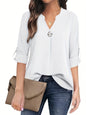 V-neck Shirt Long Sleeve With Cuff