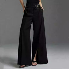 Casual Trousers Split Flared Pants Excluding Belt Waist Bag